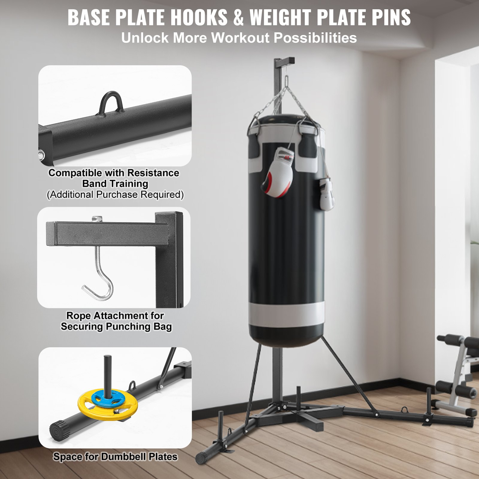 VEVOR Punching Bag Stand - Heavy Duty Steel Workout Training Equipment, Goodies N Stuff