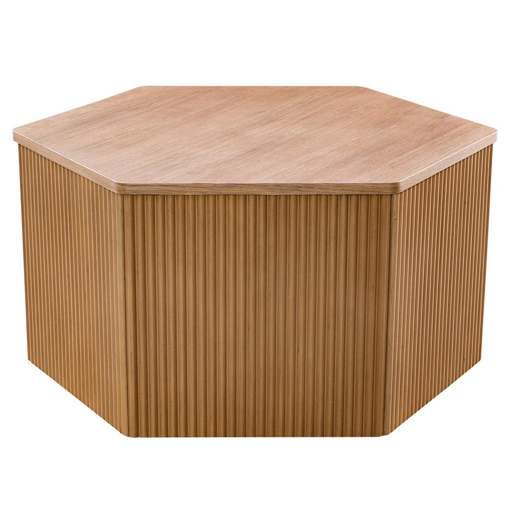 Fluted Hexagon Coffee Table, Goodies N Stuff