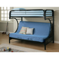 Montgomery Twin Over Futon Bunk Bed Glossy Black