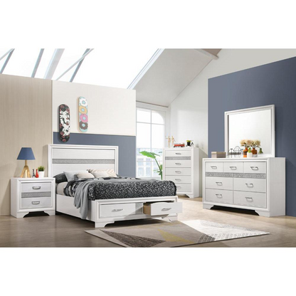 Miranda Full Storage Bed White