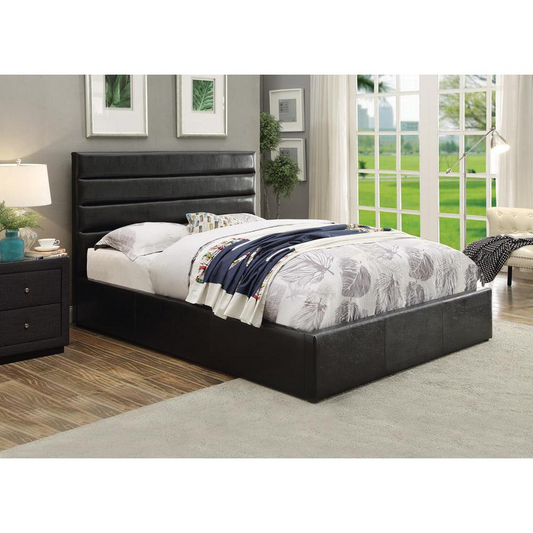 Riverbend Full Upholstered Storage Bed Black