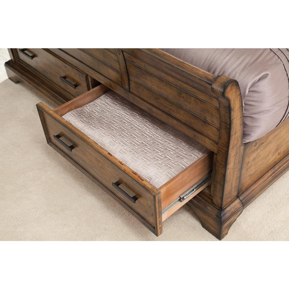 Elk Grove 4-piece California King Storage Bedroom Set Vintage Bourbon