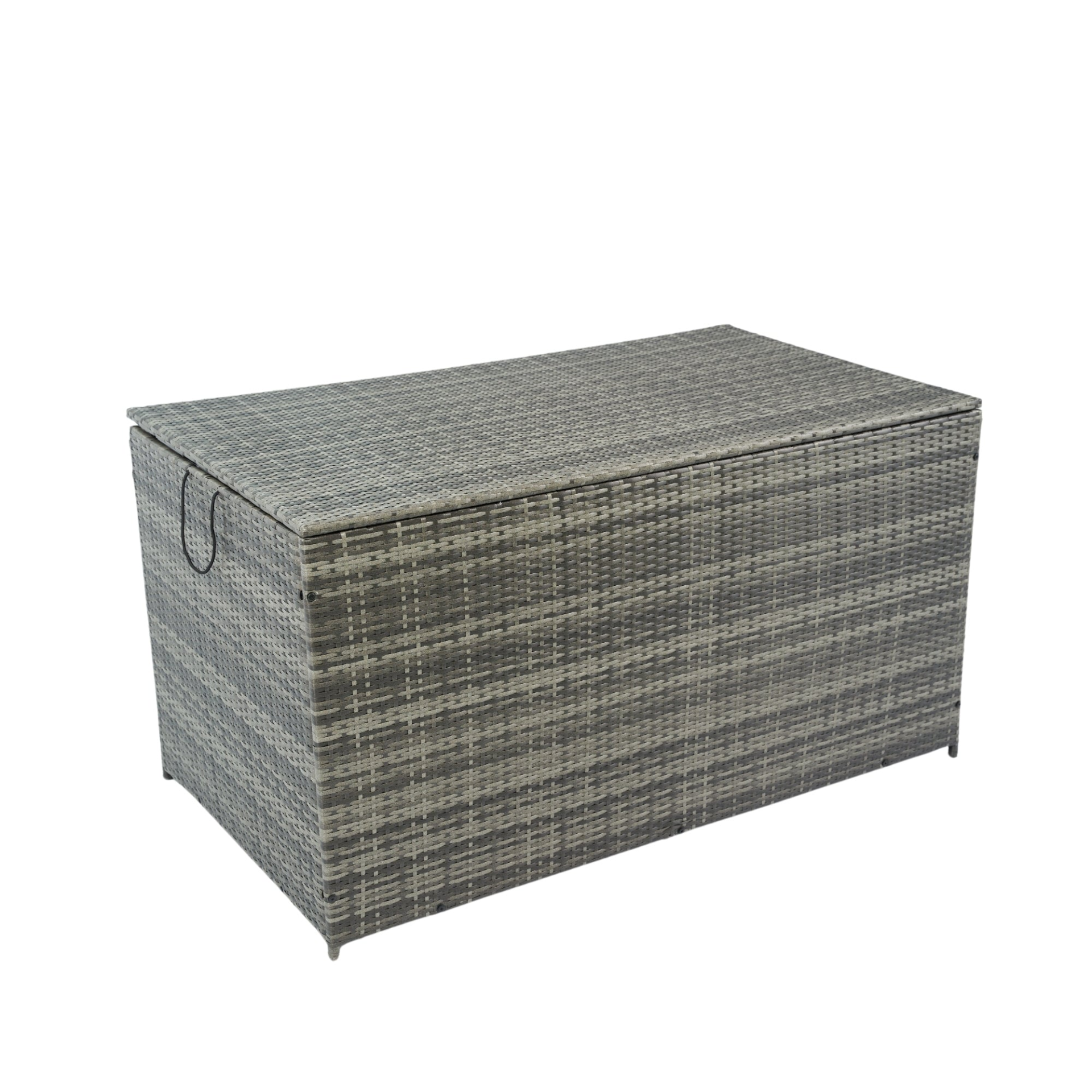 Outdoor Storage Box, 200 Gallon Wicker Patio Deck Boxes with Lid, Outdoor Cushion Storage for Kids Toys, Pillows, Towel, Goodies N Stuff