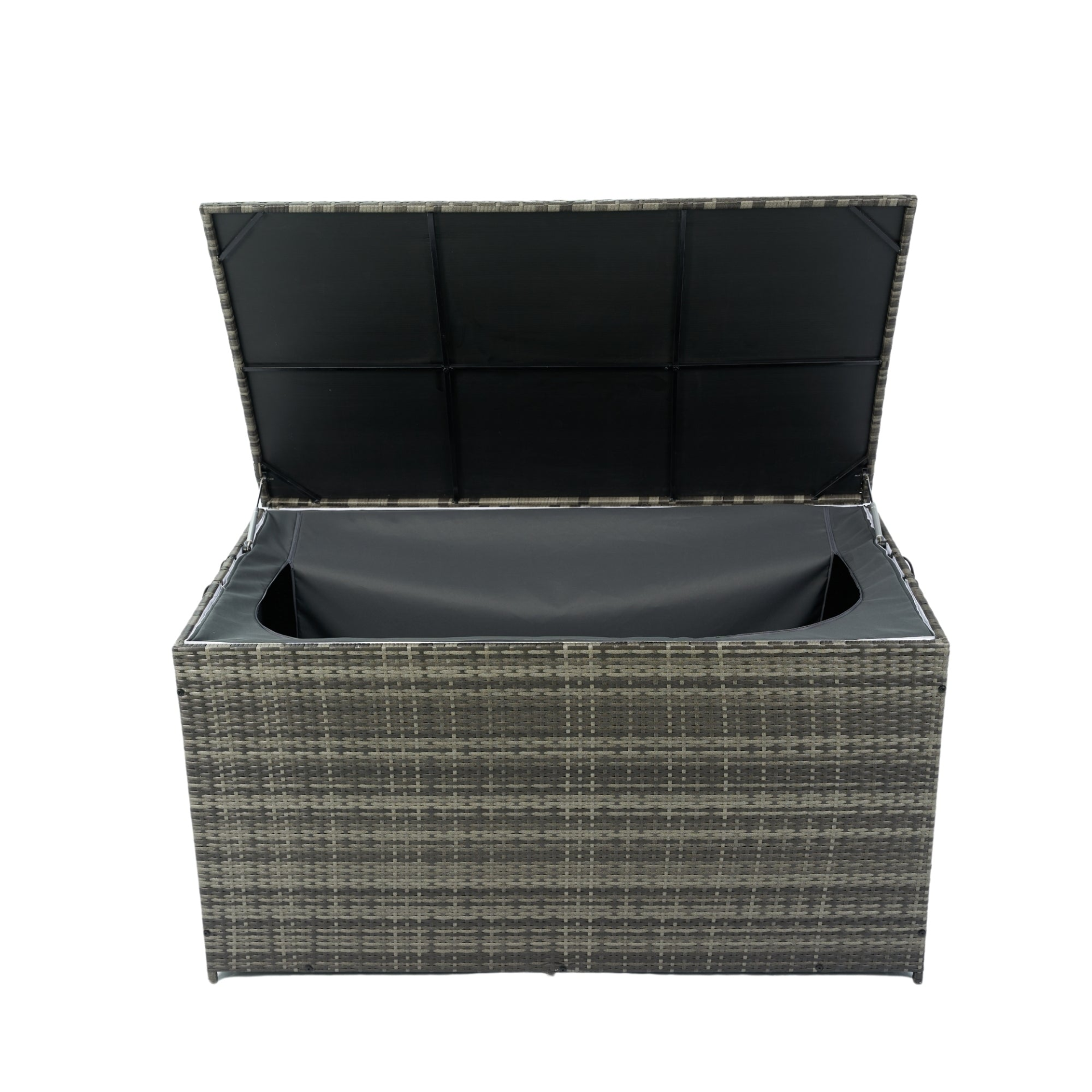 Outdoor Storage Box, 200 Gallon Wicker Patio Deck Boxes with Lid, Outdoor Cushion Storage for Kids Toys, Pillows, Towel, Goodies N Stuff