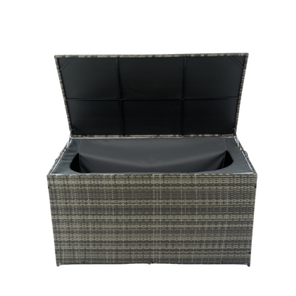 Outdoor Storage Box, 200 Gallon Wicker Patio Deck Boxes with Lid, Outdoor Cushion Storage for Kids Toys, Pillows, Towel, Goodies N Stuff