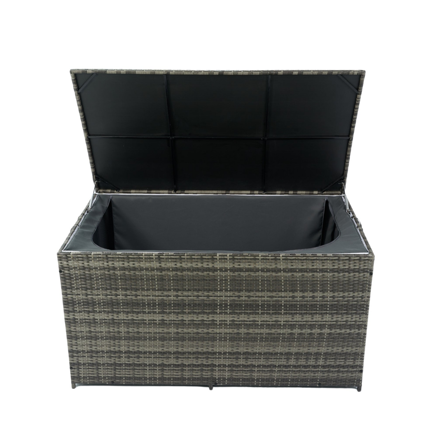 Outdoor Storage Box, 200 Gallon Wicker Patio Deck Boxes with Lid, Outdoor Cushion Storage for Kids Toys, Pillows, Towel, Goodies N Stuff