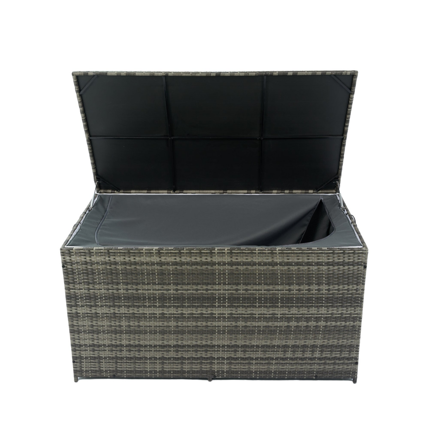 Outdoor Storage Box, 200 Gallon Wicker Patio Deck Boxes with Lid, Outdoor Cushion Storage for Kids Toys, Pillows, Towel, Goodies N Stuff