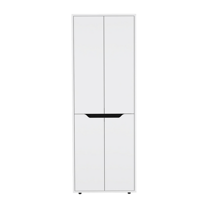 Multistorage Kitchen Pantry Hepler, Kitchen, White / Black, Goodies N Stuff