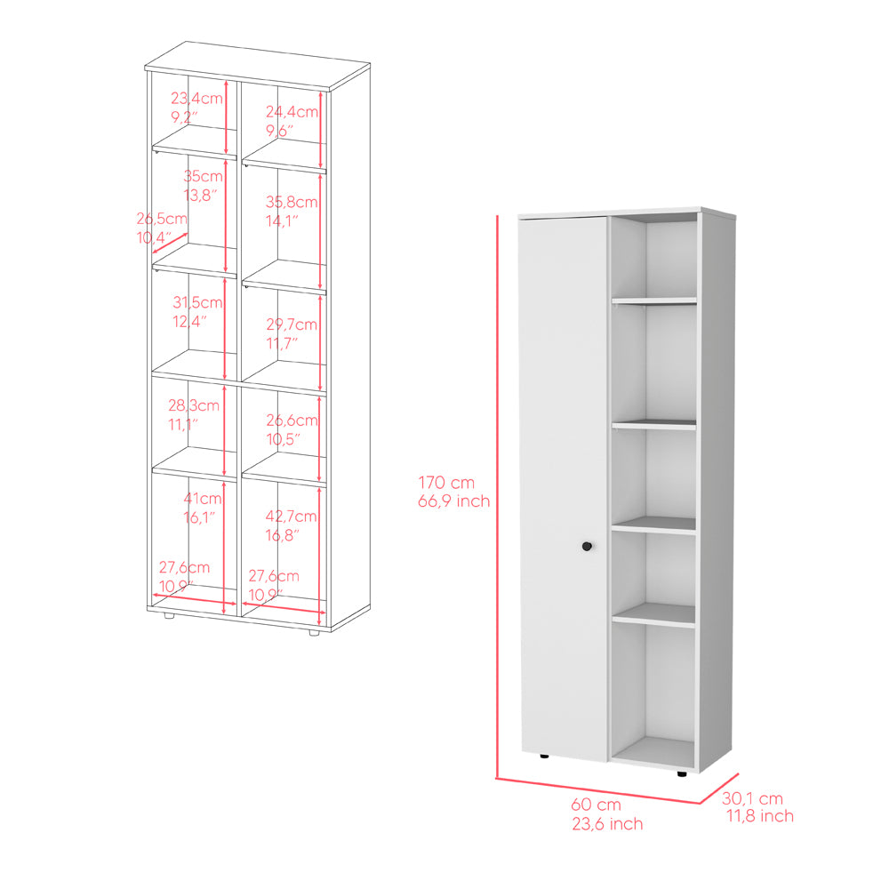 Multistorage Kitchen Pantry Lane, Kitchen, White - Stylish and Space-Saving Storage Solution, Goodies N Stuff