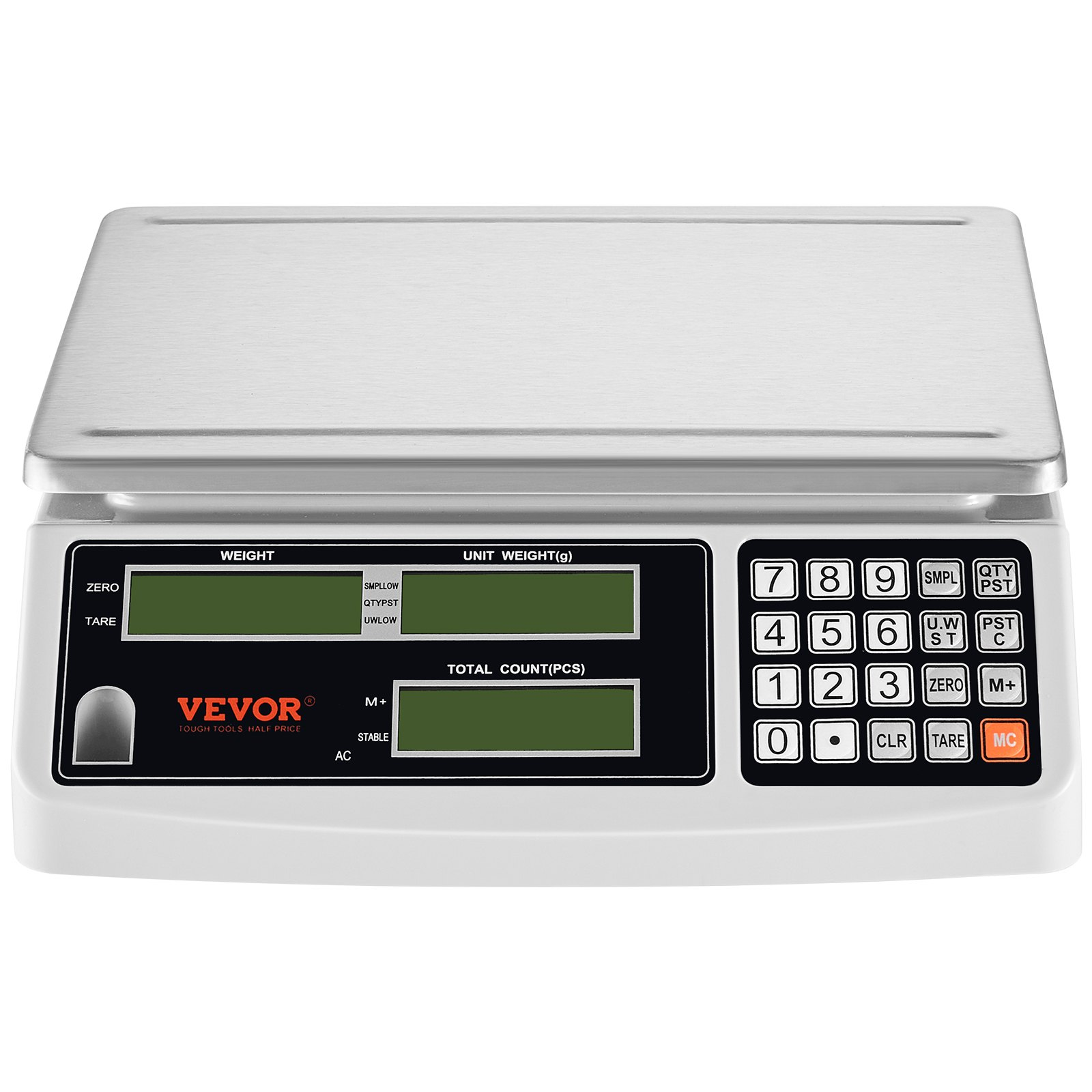 VEVOR Industrial Counting Scale, 30 kg x 1 g, Digital Scale for Parts and Coins, g/kg/lb Units, Electronic Gram Scale Inventory Piece Counting Scale Kitchen Jewelry Counting Scale with 3 LCD Screens, Goodies N Stuff