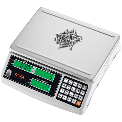 VEVOR Industrial Counting Scale, 30 kg x 1 g, Digital Scale for Parts and Coins, g/kg/lb Units, Electronic Gram Scale Inventory Piece Counting Scale Kitchen Jewelry Counting Scale with 3 LCD Screens, Goodies N Stuff