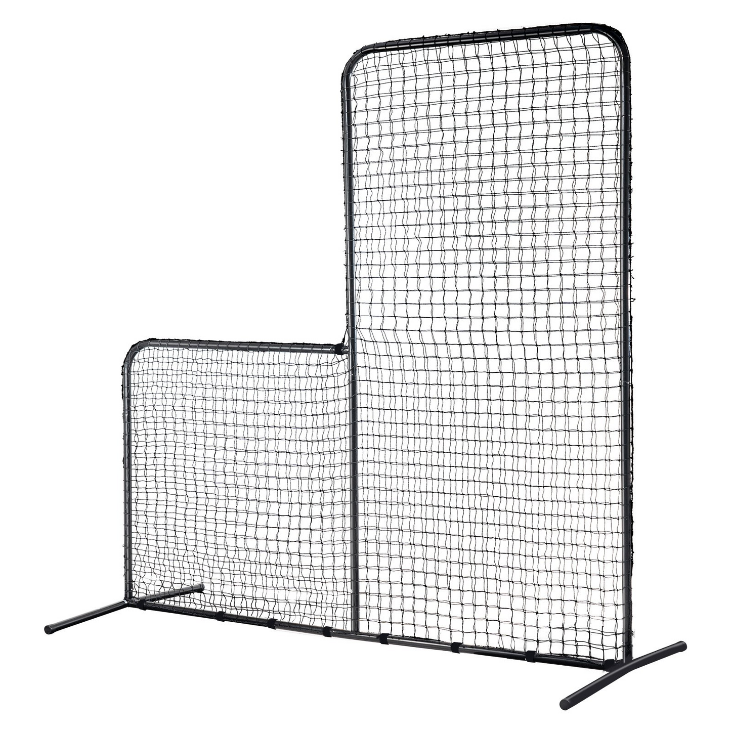 VEVOR L Screen Baseball for Batting Cage, 7x7 ft Baseball Softball Safety Screen, Body Protector Portable Batting Screen with Carry Bag & Ground Stakes, Heavy Duty Pitching Net for Pitchers Protection, Goodies N Stuff