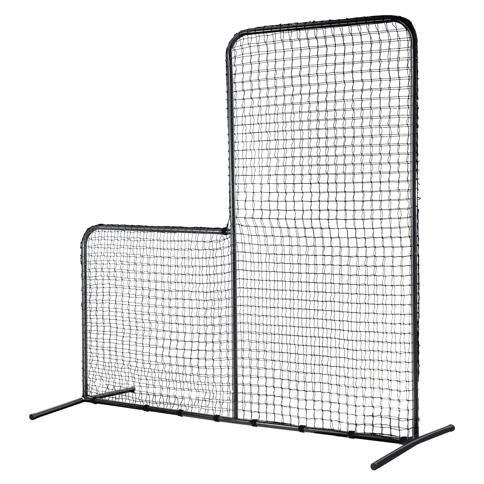 VEVOR L Screen Baseball for Batting Cage, 7x7 ft Baseball Softball Safety Screen, Body Protector Portable Batting Screen with Carry Bag & Ground Stakes, Heavy Duty Pitching Net for Pitchers Protection, Goodies N Stuff