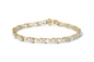 10K Yellow Gold 1.00 Cttw Round Cut Diamond Cross Link 7" Bracelet (I-J Color, I2-I3 Clarity), Goodies N Stuff