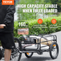 VEVOR Bike Cargo Trailer, Heavy-Duty Bicycle Wagon Cart, 160 lbs Load Capacity, Goodies N Stuff