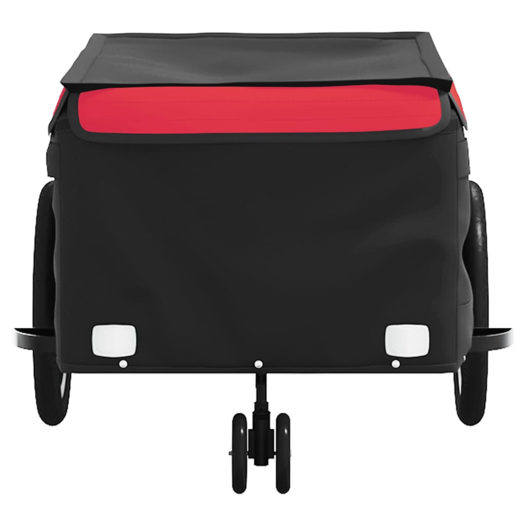 vidaXL Bike Trailer Black and Red 99.2 lb Iron, Goodies N Stuff