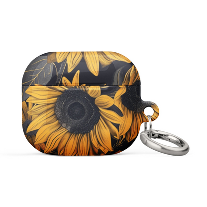 Sunflower Black Case for AirPods, Goodies N Stuff