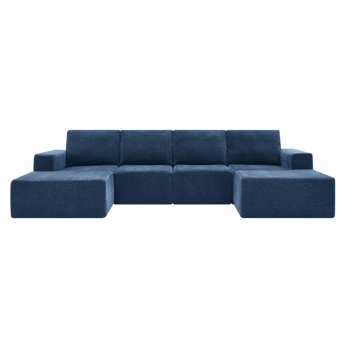 110*72" Modular U Shaped Sectional Sofa,Luxury Chenille Floor Couch Set,Upholstered Indoor Furniture,Foam-Filled Sleeper Sofa Bed for Living Room,Bedroom,Free Combination,3 Colors