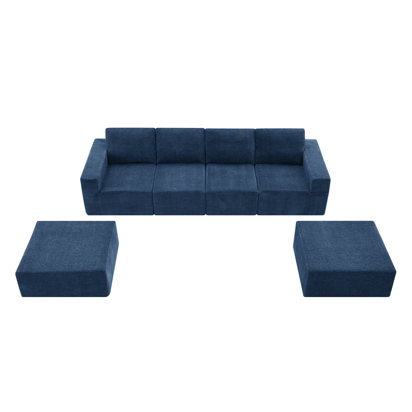 110*72" Modular U Shaped Sectional Sofa,Luxury Chenille Floor Couch Set,Upholstered Indoor Furniture,Foam-Filled Sleeper Sofa Bed for Living Room,Bedroom,Free Combination,3 Colors