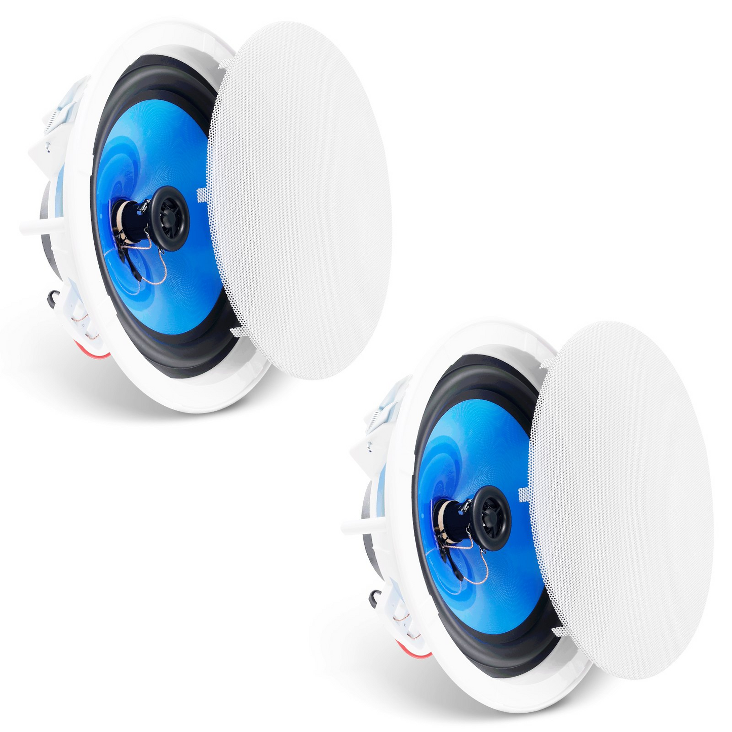 VEVOR 2 PCs 8 Inch in Ceiling Speakers, 50-Watts, Flush Mount Ceiling & in-Wall Speakers System with 8ΩImpedance 89dB Sensitivity, for Home Kitchen Living Room Bedroom or Covered Outdoor Porches, Goodies N Stuff