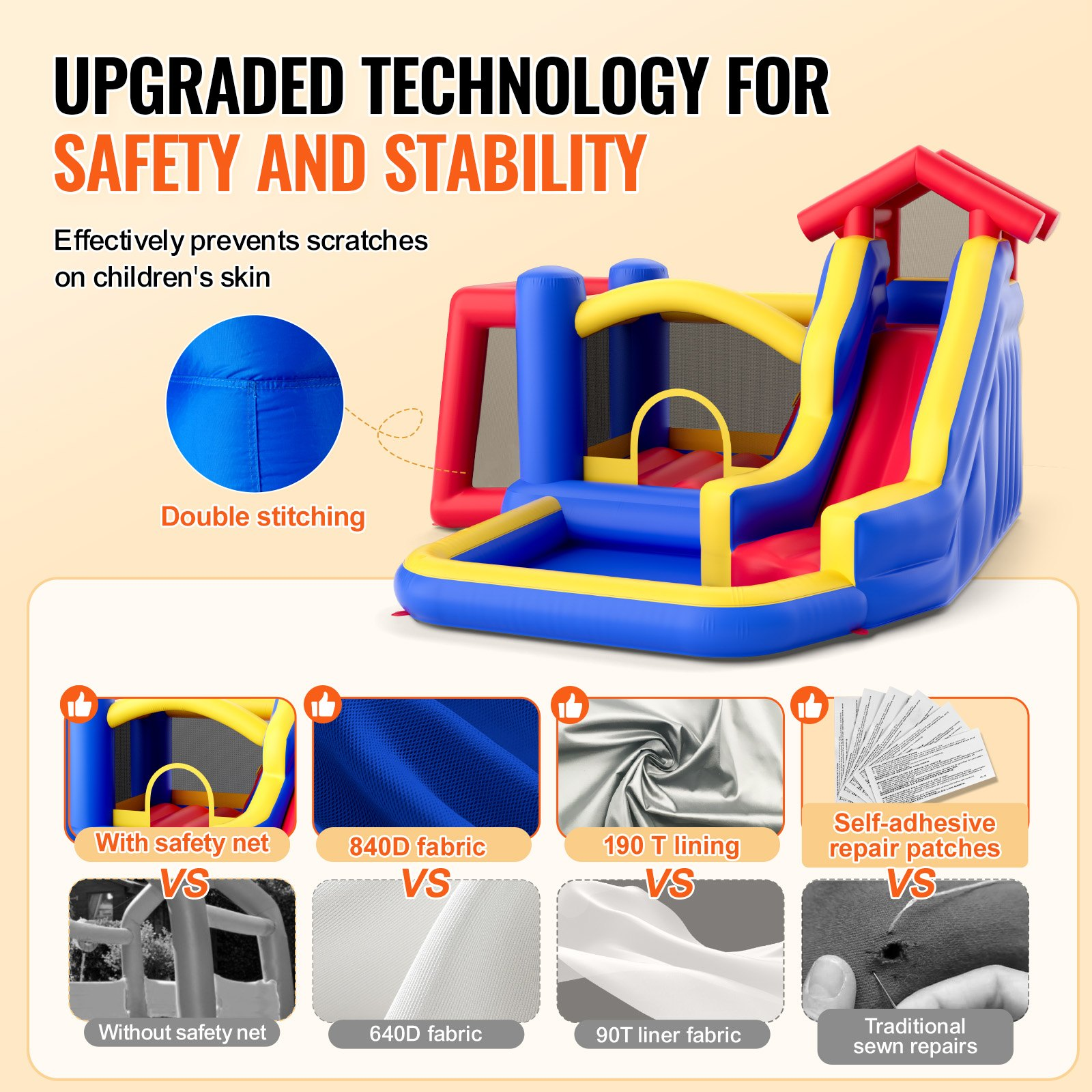 VEVOR Inflatable Bounce House | Outdoor Playhouse Trampoline for Kids, Goodies N Stuff