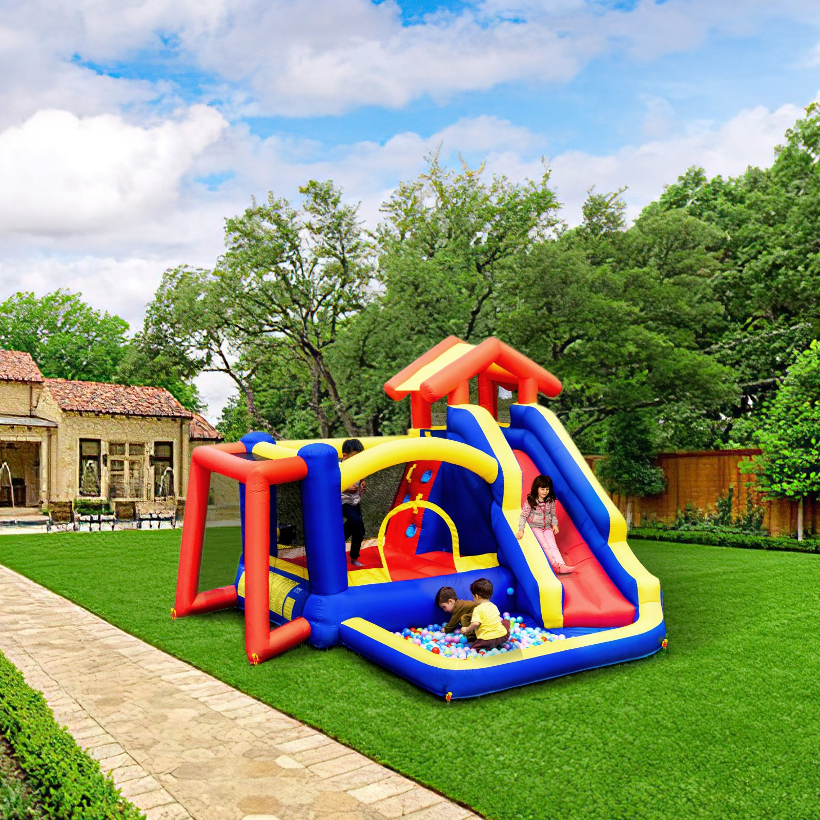 VEVOR Inflatable Bounce House | Outdoor Playhouse Trampoline for Kids, Goodies N Stuff