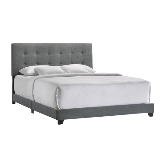 Addyson King UPH Bed in Addyson Gunmetal Fabric, Goodies N Stuff