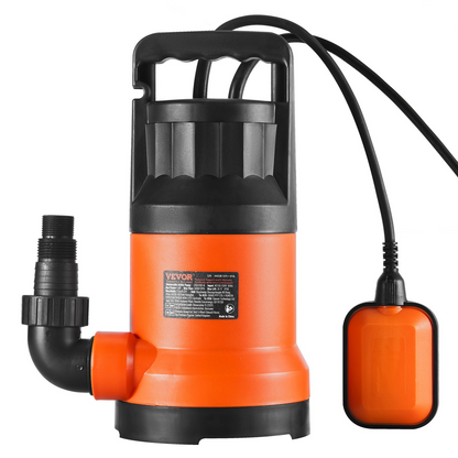 VEVOR Utility Pump, 1 HP, 4000 GPH High Flow, 31 ft Head, Sump Pump Submersible Water Pump Portable Utility Pump with 10 ft Long Power Cord for Draining Water from Swimming Pool Garden Pond Basement, Goodies N Stuff