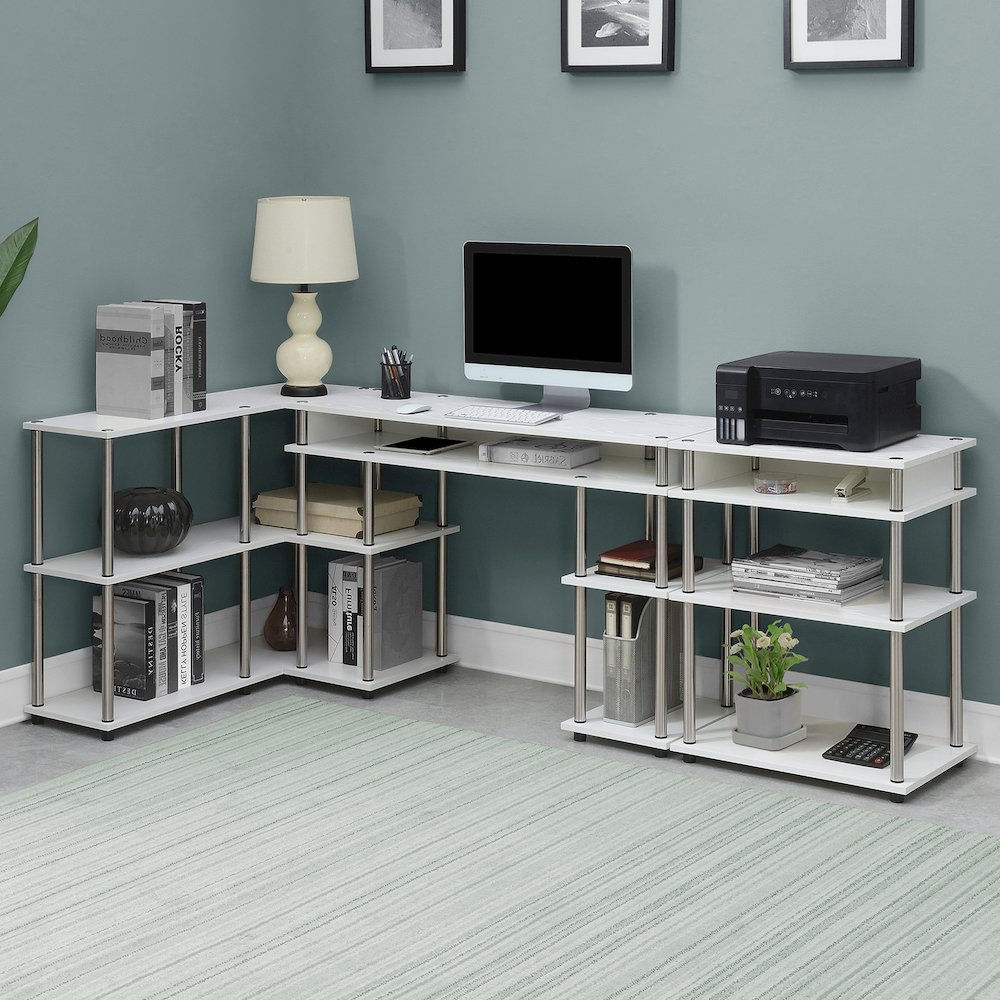 Designs2Go No Tools Desk, Printer Stand, and Console Table Set, Goodies N Stuff