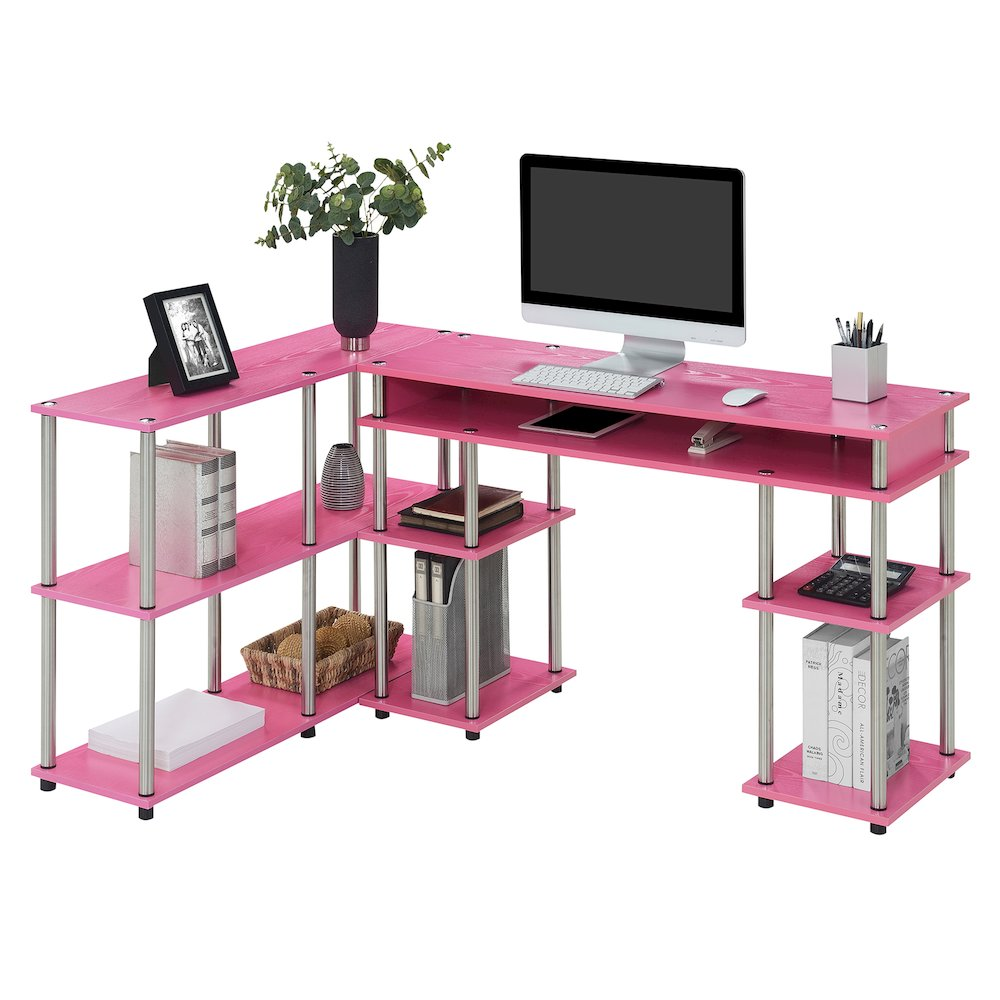 Designs2Go No Tools Desk and Console Table Set, Goodies N Stuff