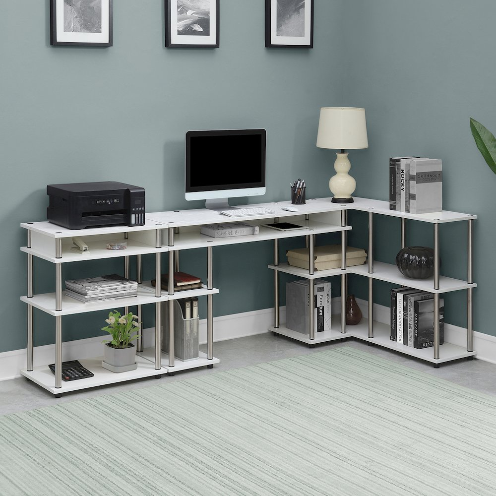 Designs2Go No Tools Console Table with Shelves, Goodies N Stuff