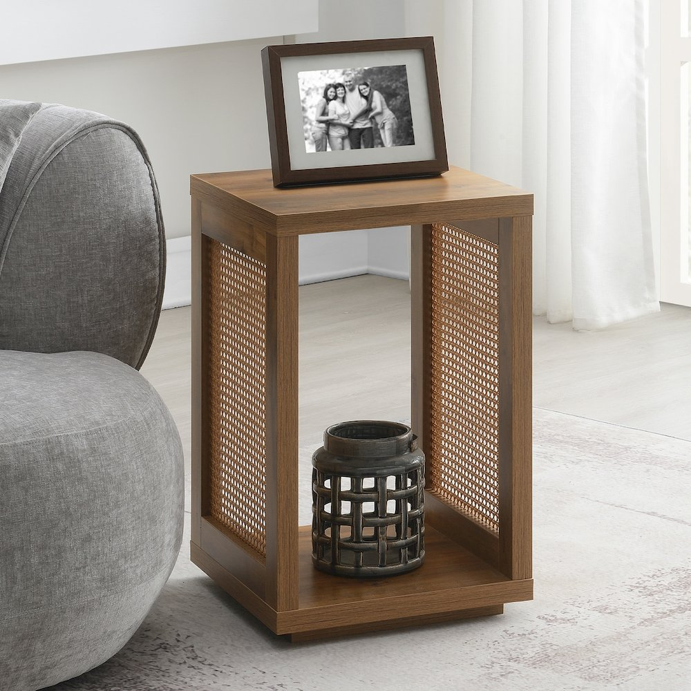 Northfield Admiral Weave End Table with Shelf, Goodies N Stuff