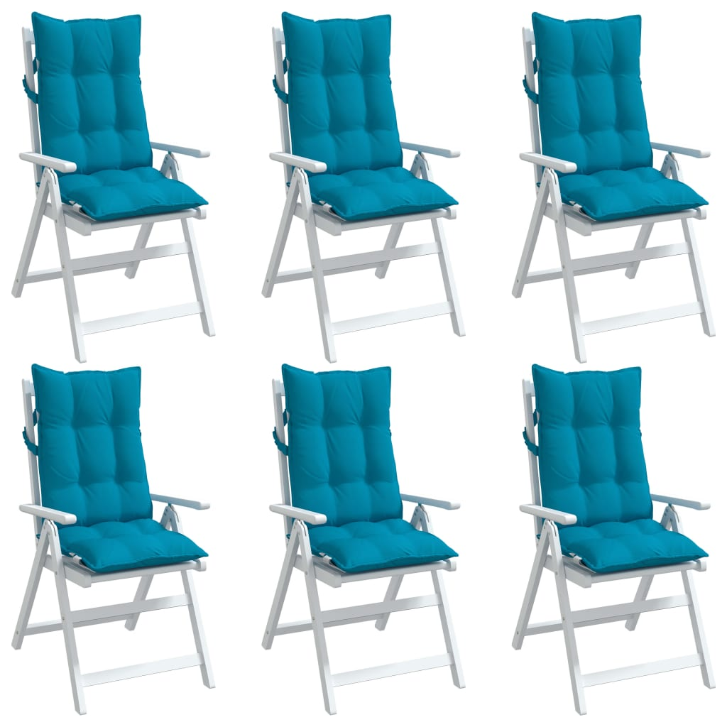 vidaXL Highback Chair Cushions 6 pcs Light Blue Oxford Fabric, Goodies N Stuff