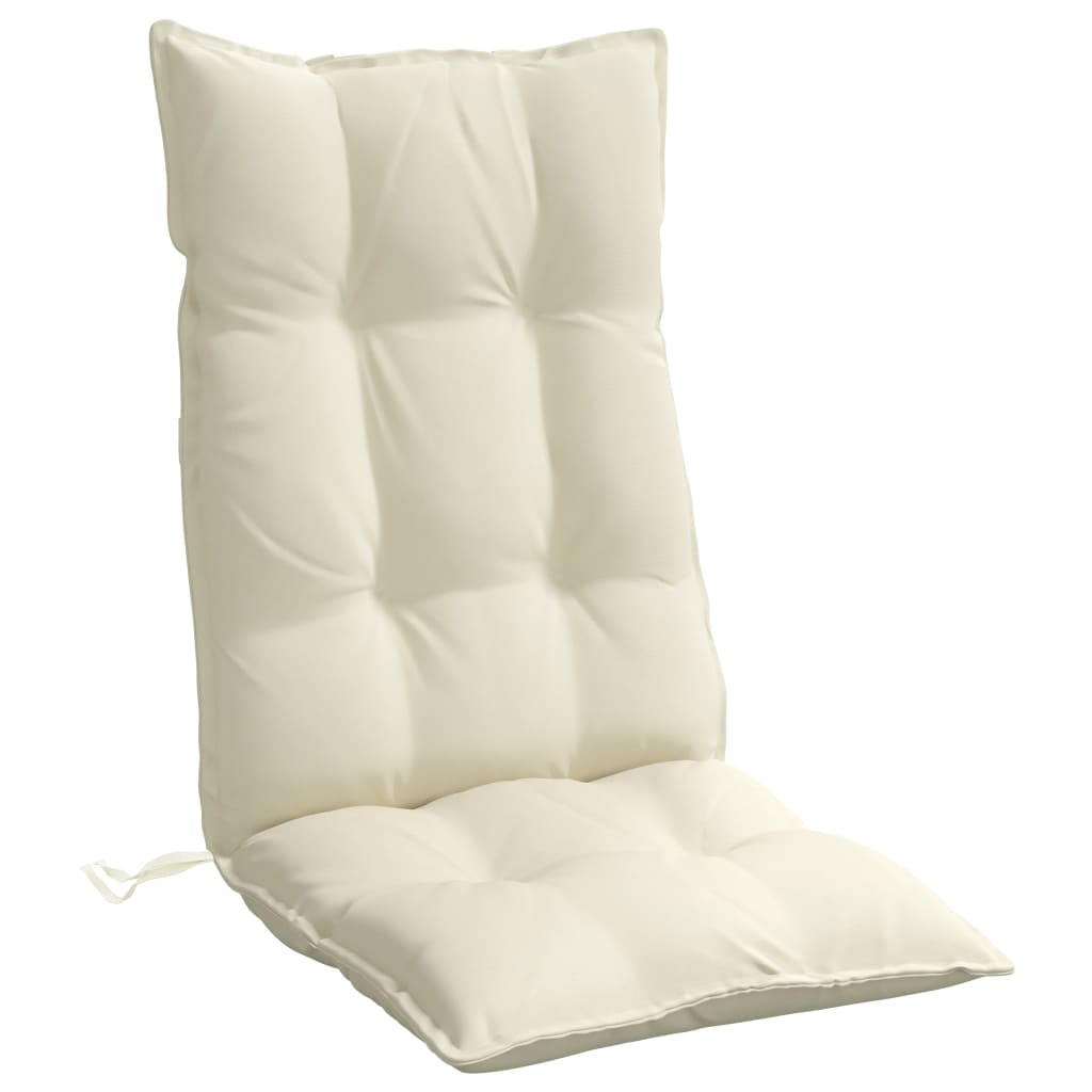 vidaXL Highback Chair Cushions 6 pcs Cream Oxford Fabric, Goodies N Stuff