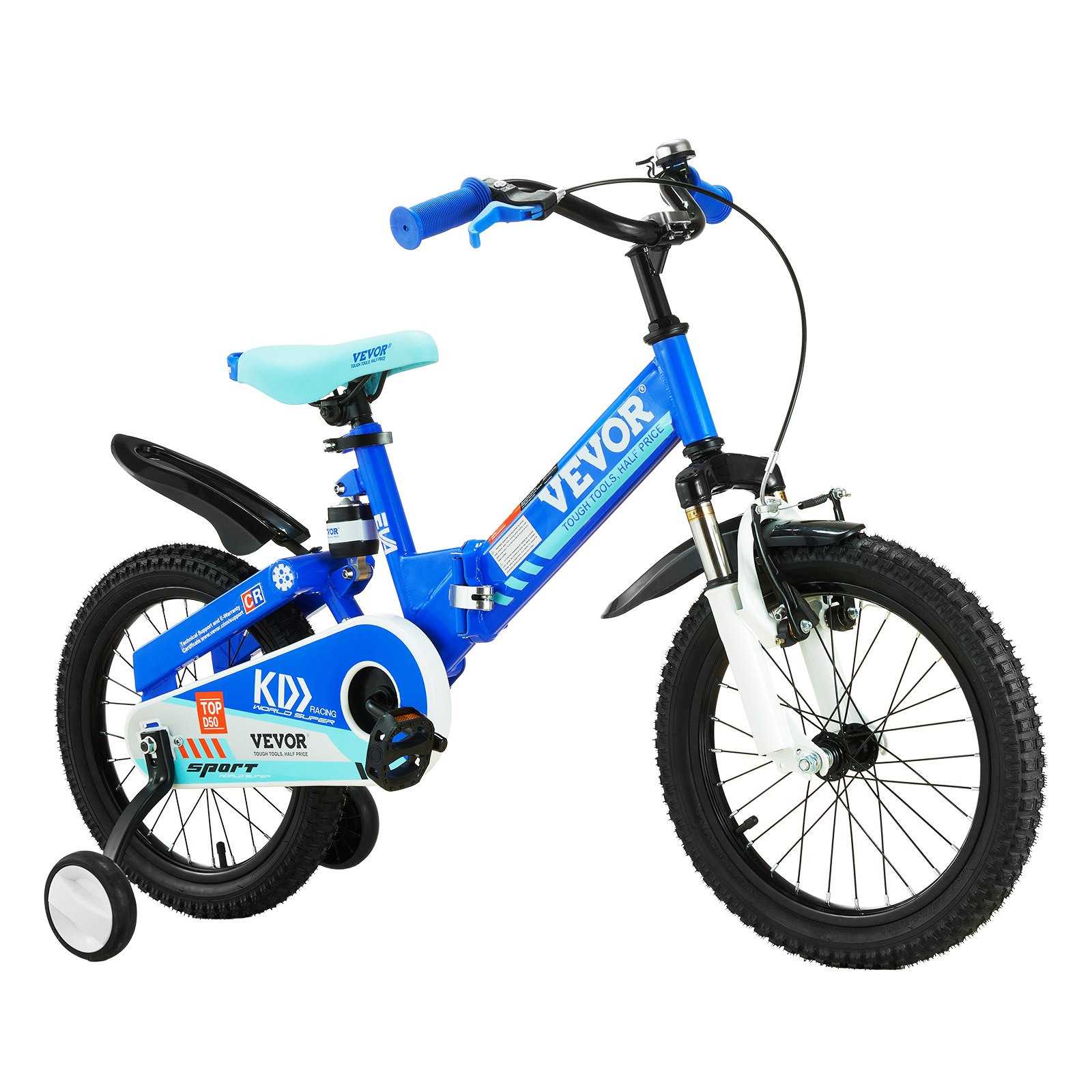 VEVOR Folding Toddler Balance Bike, 16" High-Carbon Steel Kids Bike with Adjustable Seat & Handlebar, Inflatable Tires, Portable Kids Balance Bicycle Gift for 5-8 Years Boys Girls, 99LBS Support, Goodies N Stuff