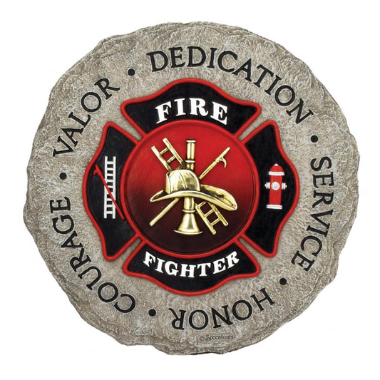 SPOONTIQUE FIREFIGHTER STEPPING STONE, Goodies N Stuff