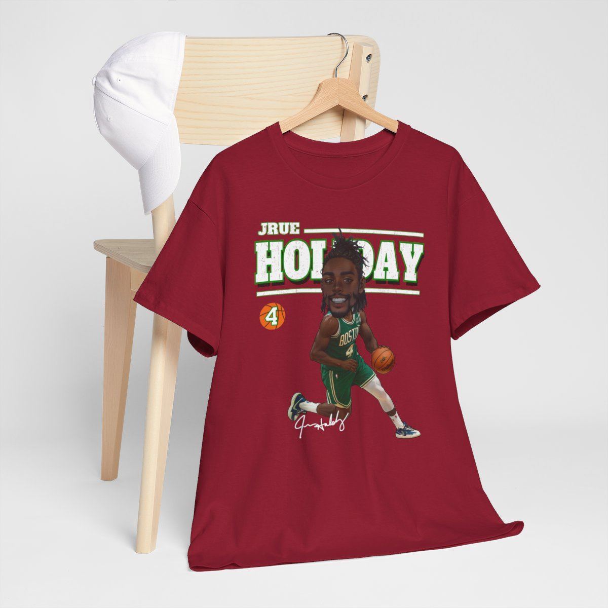 2024 Boston Jrue Holiday #4 Cartoon basketball fan gifts Unisex Cotton Tee, Goodies N Stuff