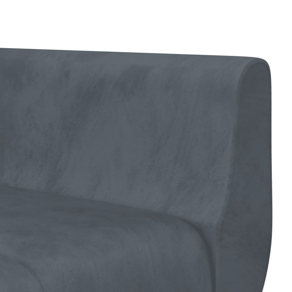 vidaXL L-shaped Sofa Bed Dark Gray 108.3"x55.1"x27.6" Velvet, Goodies N Stuff