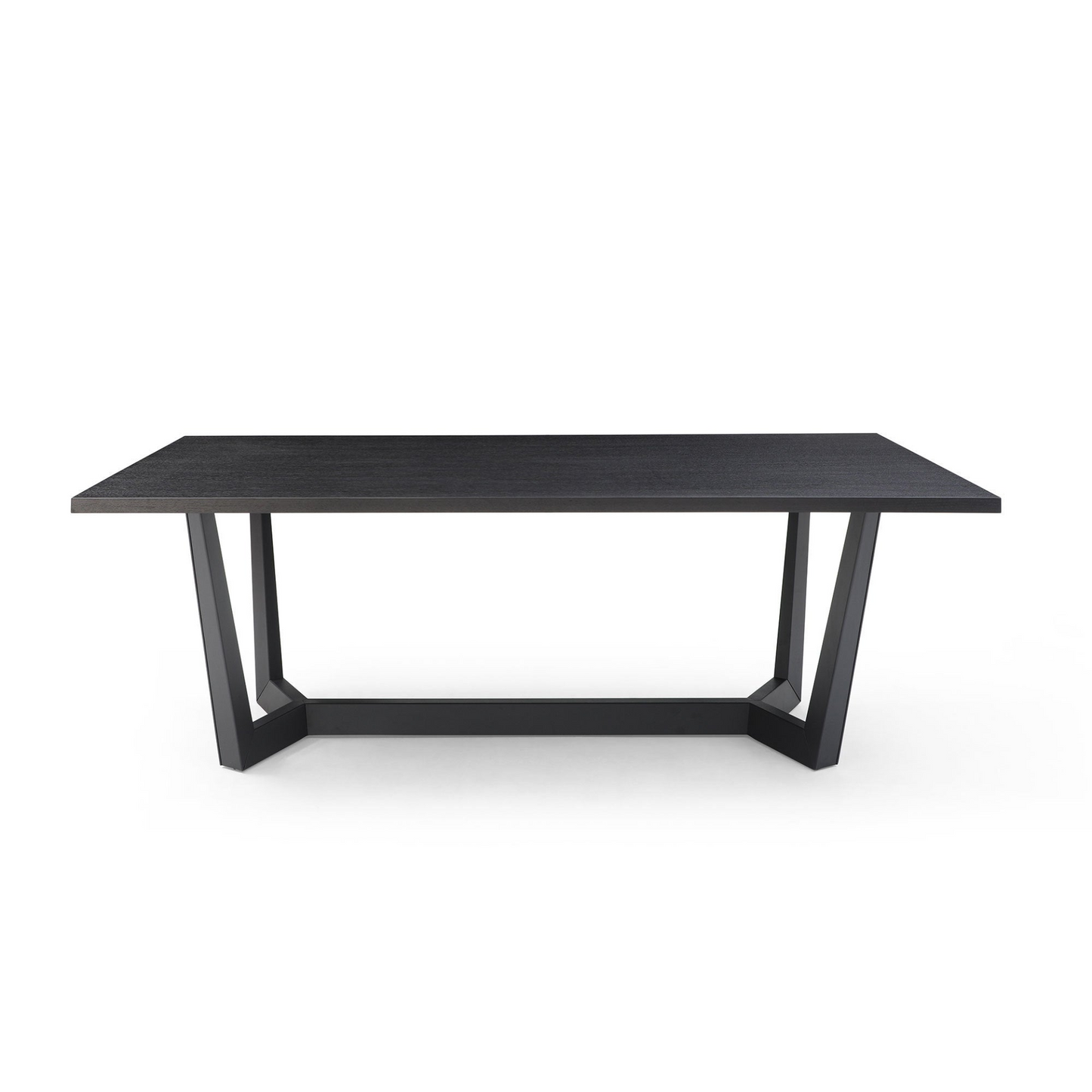 Rectangular MDF Dining Table Mid Century Modern  for Dining Room Balcony Cafe Bar Conference Matt black, Goodies N Stuff