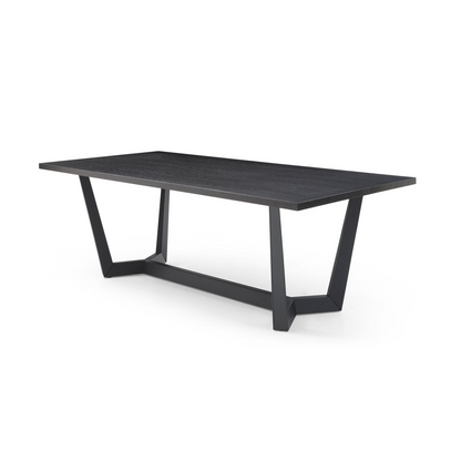 Rectangular MDF Dining Table Mid Century Modern  for Dining Room Balcony Cafe Bar Conference Matt black, Goodies N Stuff