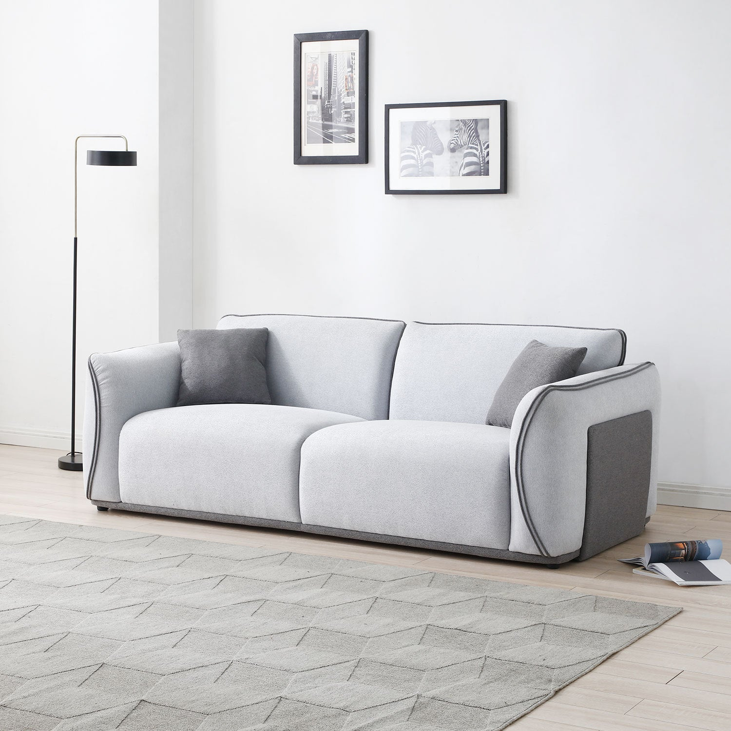 Grey Couch Upholstered Sofa, Modern Sofa for Living Room, Couch for Small Spaces., Goodies N Stuff