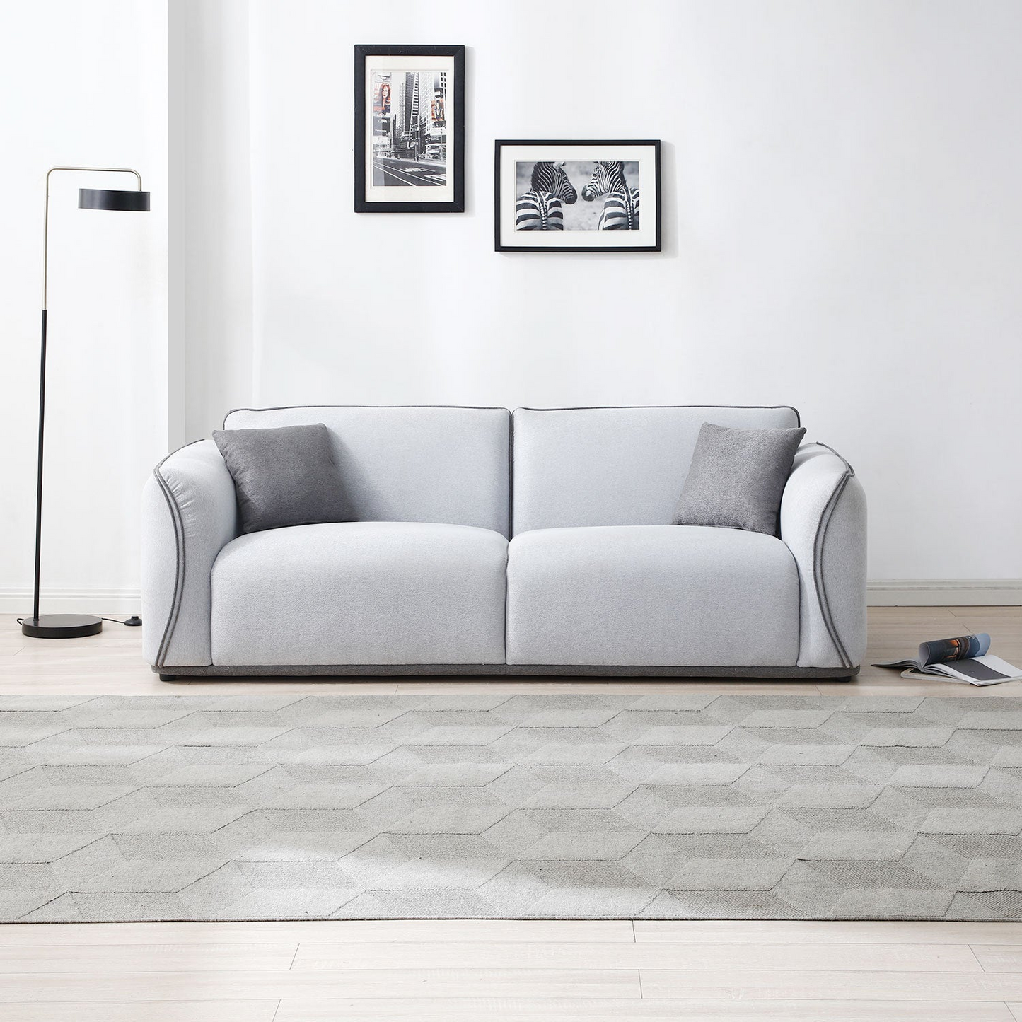 Grey Couch Upholstered Sofa, Modern Sofa for Living Room, Couch for Small Spaces., Goodies N Stuff