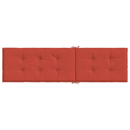 vidaXL Deck Chair Cushion Melange Red (29.5"+41.3")x19.7"x1.2" Fabric