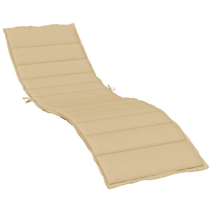 vidaXL Sun Lounger Cushion Melange Beige 78.7"x27.6"x1.6" Fabric
