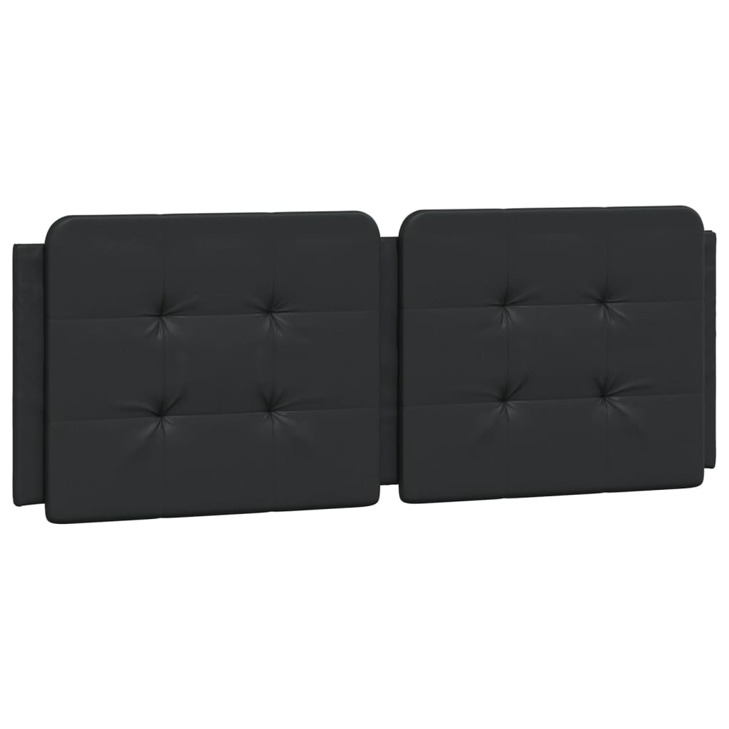 vidaXL Bed Frame with Headboard Black 53.9"x74.8" Full Faux Leather, Goodies N Stuff