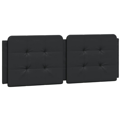 vidaXL Bed Frame with Headboard Black 53.9"x74.8" Full Faux Leather, Goodies N Stuff