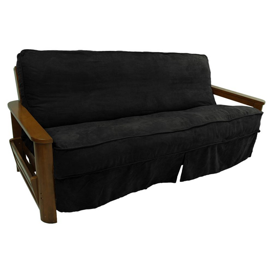 Solid Microsuede Double Corded 8 to 9-inch Full Futon Slipcover, Goodies N Stuff