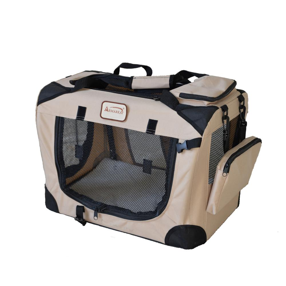 Armarkat Pet Carrier Beige, PC201B, Multiple Pockets - Comfortable and Convenient Pet Travel Solution, Goodies N Stuff