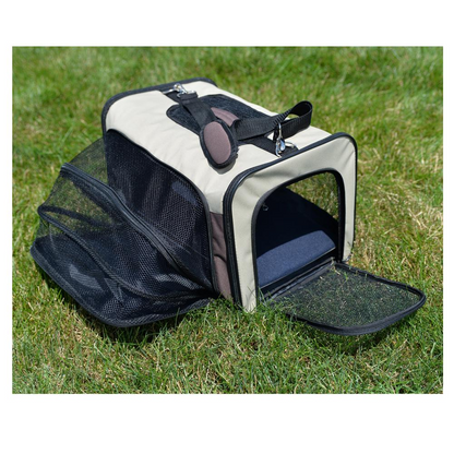 Armarkat Pet Carrier, Beige & Chocolate, PC102R - Comfortable and Safe Travel for Your Pet, Goodies N Stuff