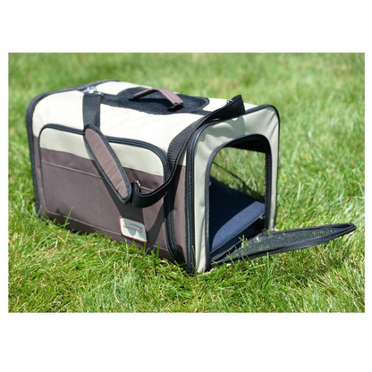 Armarkat Pet Carrier, Beige & Chocolate, PC102R - Comfortable and Safe Travel for Your Pet, Goodies N Stuff